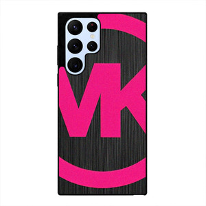 MK MICHAEL KORS PINK WOOD LOGO Samsung Galaxy S22 Ultra Case Cover