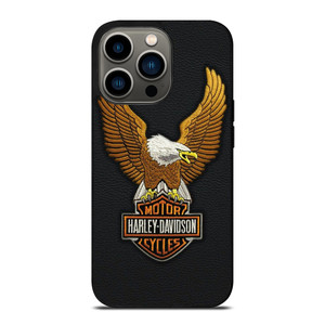 HARLEY DAVIDSON MOTORCYCLES LEATHER EMBOSS iPhone 13 Pro Case Cover