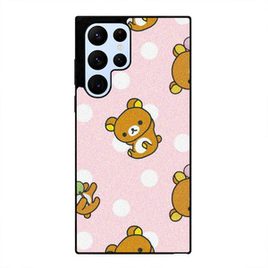 RILAKKUMA BEAR PATTERN Samsung Galaxy S22 Ultra Case Cover RILAKKUMA BEAR PATTERN Samsung Galaxy S22 Ultra Case Cover