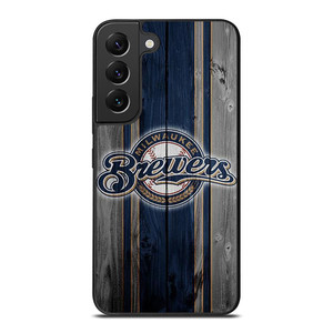 MILWAUKEE BREWERS BASEBALL WOODEN LOGO Samsung Galaxy S22 Plus Case Cover