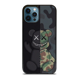 KAWS BLACK CAMO iPhone 12 Pro Max Case Cover KAWS BLACK CAMO iPhone 12 Pro Max Case Cover