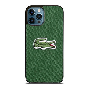 LACOSTE CROCODILE FABRIC LOGO iPhone 12 Pro Max Case Cover