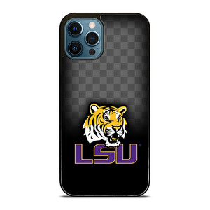 LSU TIGERS FOOTBALL CHECKERBOARD LOGO iPhone 12 Pro Max Case Cover