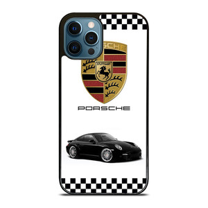 PORSCHE 911 CHECKERED EMBLEM iPhone 12 Pro Max Case Cover PORSCHE 911 CHECKERED EMBLEM iPhone 12 Pro Max Case Cover