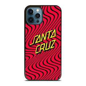 SANTA CRUZ SKATEBOARD WAVY RED iPhone 12 Pro Max Case Cover