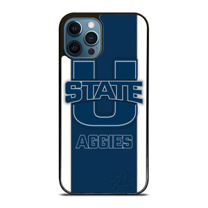 UTAH STATE AGGIES CARBON LOGO iPhone 12 Pro Max Case Cover