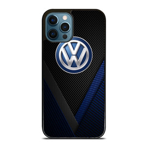 VW VOLKSWAGEN BLUE CARBON EMBLEM iPhone 12 Pro Max Case Cover