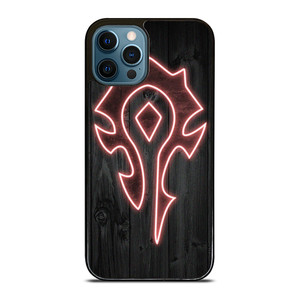 WORLD OF WARCRAFT HORDE WOOD LOGO iPhone 12 Pro Max Case Cover