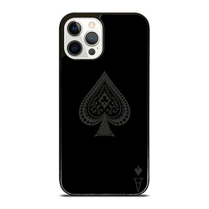 ACE OF SPADES ALL BLACK ICON iPhone 12 Pro Case Cover