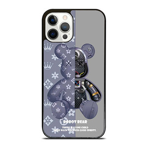 BEAR BRICK KAWS ROBOT GREY iPhone 12 Pro Case Cover BEAR BRICK KAWS ROBOT GREY iPhone 12 Pro Case Cover