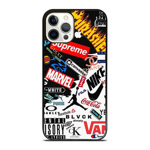 HYPE BEAST FASHION BRAND LOGO COLLAGE iPhone 12 Pro Case Cover HYPE BEAST FASHION BRAND LOGO COLLAGE iPhone 12 Pro Case Cover