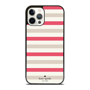KATE SPADE NEW YORK PINK STRIPE iPhone 12 Pro Case Cover KATE SPADE NEW YORK PINK STRIPE iPhone 12 Pro Case Cover
