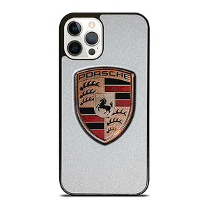 PORSCHE SILVER METAL EMBLEM iPhone 12 Pro Case Cover