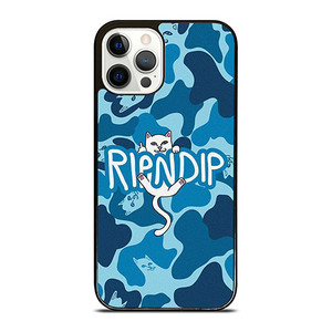 RIPNDIP CAT CAMO BLUE iPhone 12 Pro Case Cover