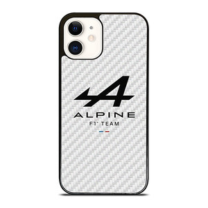 ALPINE F1 TEAM FORMULA ONE WHITE CARBON iPhone 12 Case Cover ALPINE F1 TEAM FORMULA ONE WHITE CARBON iPhone 12 Case Cover