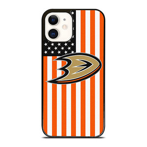 ANAHEIM DUCKS USA FLAG iPhone 12 Case Cover ANAHEIM DUCKS USA FLAG iPhone 12 Case Cover