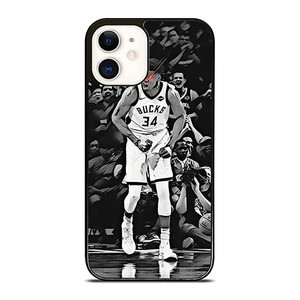 GIANNIS ANTETOKOUNMPO BASKETBALL BLACK iPhone 12 Case Cover