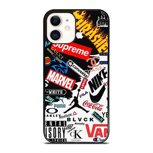 HYPE BEAST FASHION BRAND LOGO COLLAGE iPhone 12 Case Cover HYPE BEAST FASHION BRAND LOGO COLLAGE iPhone 12 Case Cover