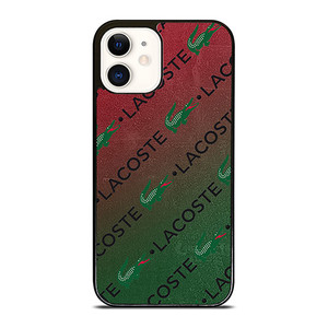 LACOSTE CROCODILE LOGO PATTERN iPhone 12 Case Cover