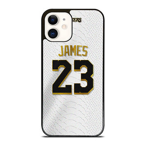 LEBRON JAMES LA LAKERS WHITE KIT iPhone 12 Case Cover