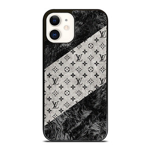 LOUIS VUITTON BLACK FURRY iPhone 12 Case Cover