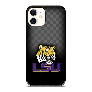 LSU TIGERS FOOTBALL CHECKERBOARD LOGO iPhone 12 Case Cover