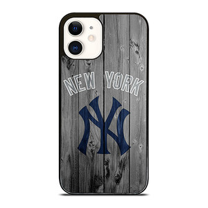 NEW YORK YANKEES WOODEN LOGO iPhone 12 Case Cover NEW YORK YANKEES WOODEN LOGO iPhone 12 Case Cover