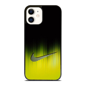 NIKE YELLOW BLACK LOGO iPhone 12 Case Cover NIKE YELLOW BLACK LOGO iPhone 12 Case Cover