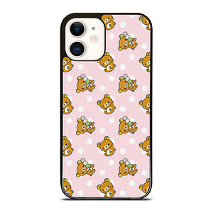 RILAKKUMA BEAR PATTERN iPhone 12 Case Cover