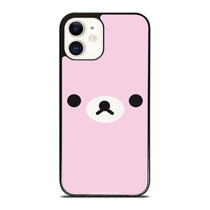RILAKKUMA BEAR PINK MINIMALIST iPhone 12 Case Cover