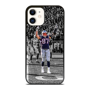 ROB GRONKOWSKI NEW ENGLAND PATRIOTS BLACK WHITE iPhone 12 Case Cover ROB GRONKOWSKI NEW ENGLAND PATRIOTS BLACK WHITE iPhone 12 Case Cover