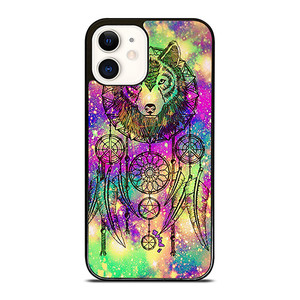 WHITE WOLF DREAMCATCHER TIE DIE iPhone 12 Case Cover WHITE WOLF DREAMCATCHER TIE DIE iPhone 12 Case Cover