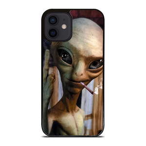 ALIEN MIDDLE FINGER SMOKING iPhone 12 Mini Case Cover ALIEN MIDDLE FINGER SMOKING iPhone 12 Mini Case Cover