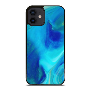 BLUE LIQUID TEXTURE iPhone 12 Mini Case Cover