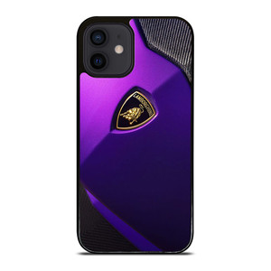 LAMBORGHINI PURPLE CARBON EMBLEM iPhone 12 Mini Case Cover
