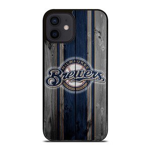 MILWAUKEE BREWERS BASEBALL WOODEN LOGO iPhone 12 Mini Case Cover MILWAUKEE BREWERS BASEBALL WOODEN LOGO iPhone 12 Mini Case Cover