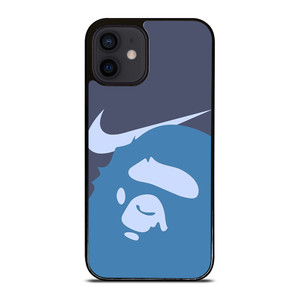 NIKE X BAPE BLUE LOGO iPhone 12 Mini Case Cover