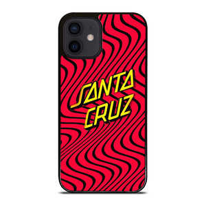 SANTA CRUZ SKATEBOARD WAVY RED iPhone 12 Mini Case Cover