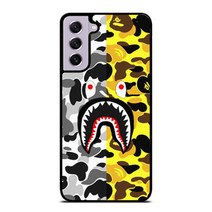 BAPE SHARK GREY YELLOW Samsung Galaxy S21 FE Case Cover