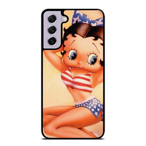 BETTY BOOP AMERICAN FLAG CARTOON Samsung Galaxy S21 FE Case Cover