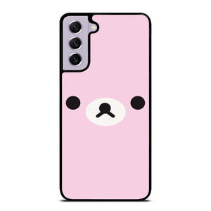 RILAKKUMA BEAR PINK MINIMALIST Samsung Galaxy S21 FE Case Cover RILAKKUMA BEAR PINK MINIMALIST Samsung Galaxy S21 FE Case Cover