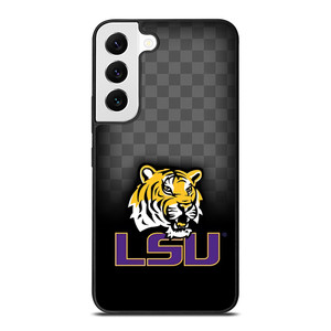 LSU TIGERS FOOTBALL CHECKERBOARD LOGO Samsung Galaxy S22 Case Cover