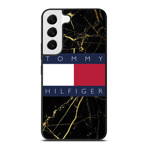 TOMMY HILFIGER BLACK GOLD MARBLE Samsung Galaxy S22 Case Cover