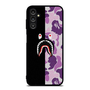 BAPE SHARK BLACK PURPLE CAMO Samsung Galaxy A14 Case Cover