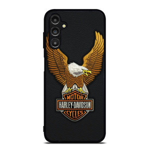 HARLEY DAVIDSON MOTORCYCLES LEATHER EMBOSS Samsung Galaxy A14 Case Cover