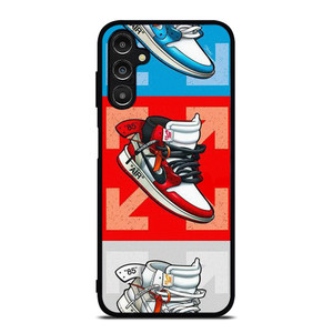 NIKE AIR JORDAN OFF WHITE SNEAKERS VECTOR Samsung Galaxy A14 Case Cover NIKE AIR JORDAN OFF WHITE SNEAKERS VECTOR Samsung Galaxy A14 Case Cover