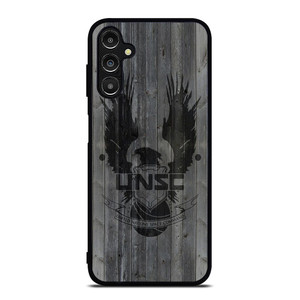 UNITED NATIONS SPACE COMMAND WOOD LOGO Samsung Galaxy A14 Case Cover