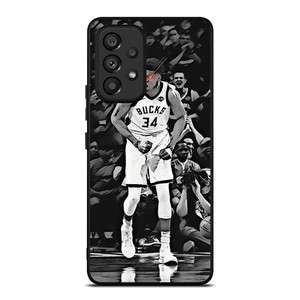 GIANNIS ANTETOKOUNMPO BASKETBALL BLACK Samsung Galaxy A53 Case Cover