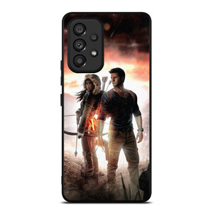 NATHAN DRAKE AND LARA CROFT UNCHARTED GAMES Samsung Galaxy A53 Case Cover NATHAN DRAKE AND LARA CROFT UNCHARTED GAMES Samsung Galaxy A53 Case Cover