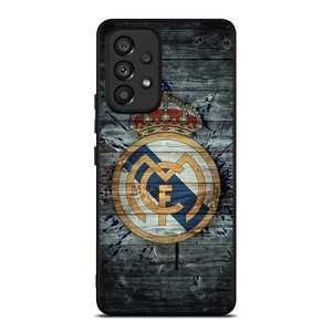 REAL MADRID FOOTBALL WOOD LOGO Samsung Galaxy A53 Case Cover REAL MADRID FOOTBALL WOOD LOGO Samsung Galaxy A53 Case Cover